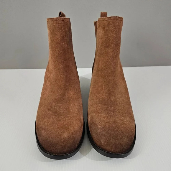 Sam Edelman Kaiti Zip Ankle Bootie Womens 7.5 Brown Suede Western Low Heel NEW - Picture 4 of 12